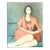 Vintage Italian Signed Modernist Woman Portrait Oil Painting For Sale