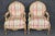 Dimensions: 40 inches high x 27 inches wide x 29 inches deep. Seat height 21.75 An exceptional pair of vintage Louis XVI...