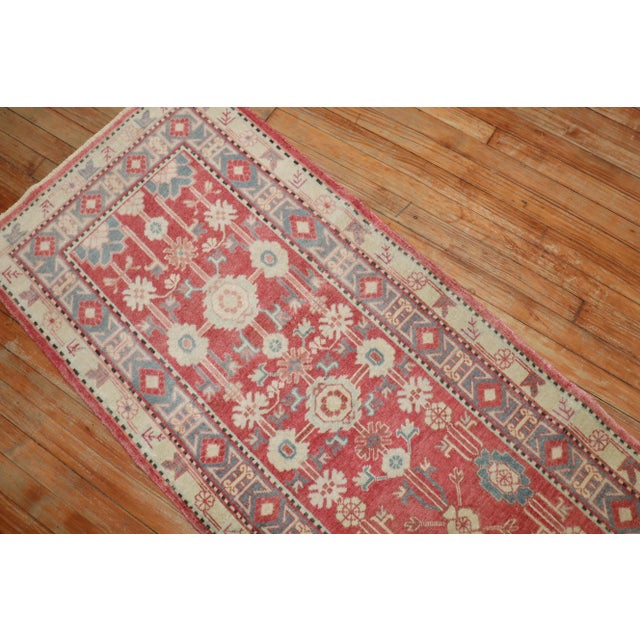 Narrow Vintage Khotan Runner - 2'4" x 6'11" For Sale In New York - Image 6 of 10