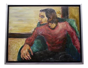 David Padworny Expressionist Oil on Canvas - Framed, Signed and Dated