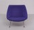 Artifort "Oyster" easy chair .New Upholstery in bright Blue Purple fabric ,early version .1960s Design by Pierre Paulin....