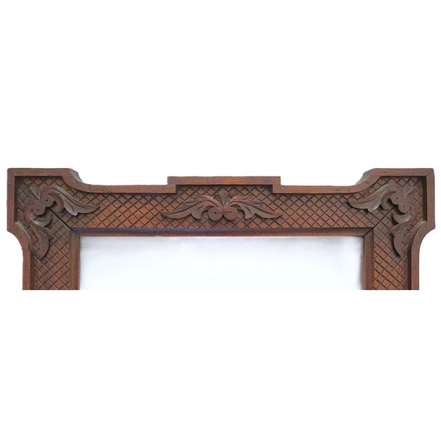 FREE SHIPPING ANYWHERE IN THE CONTINENTAL US! This is an antique carved wood picture frame with applied carved wood...