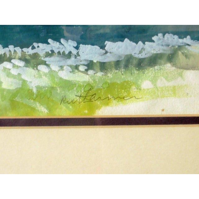 Abstract Ruth Armer San Francisco Bay Area Modernist Landscape Painting For Sale - Image 3 of 7