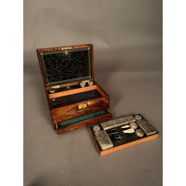 English Ladies Travel Box in Rosewood, Signed Mechi and Bazin of London, Circa 1870 For Sale - Image 10 of 18