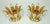 Pair of 1980's gold plated candle holders by Lycenta of Sweden accented with Austrian crystal drops. Beautifully made with...