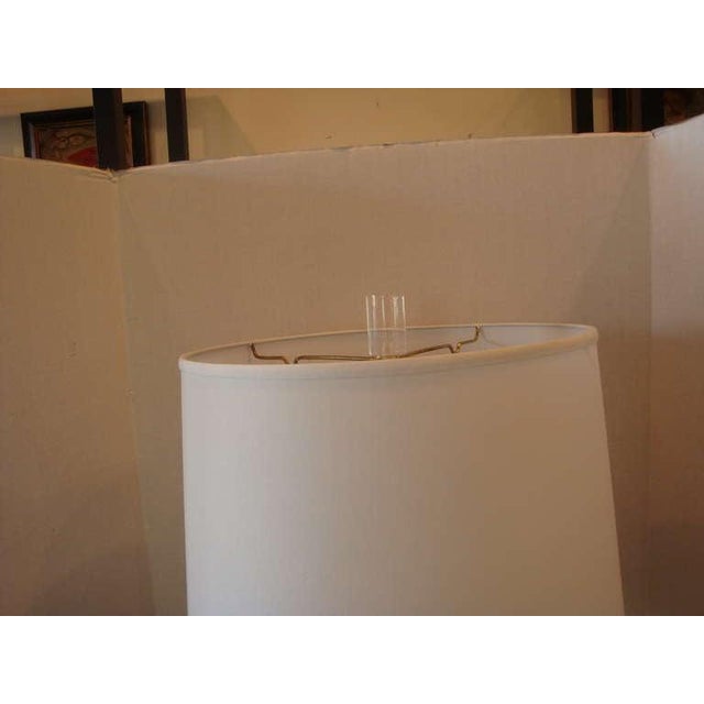1950s Lavender Murano Glass Lamp With Shade For Sale - Image 4 of 5