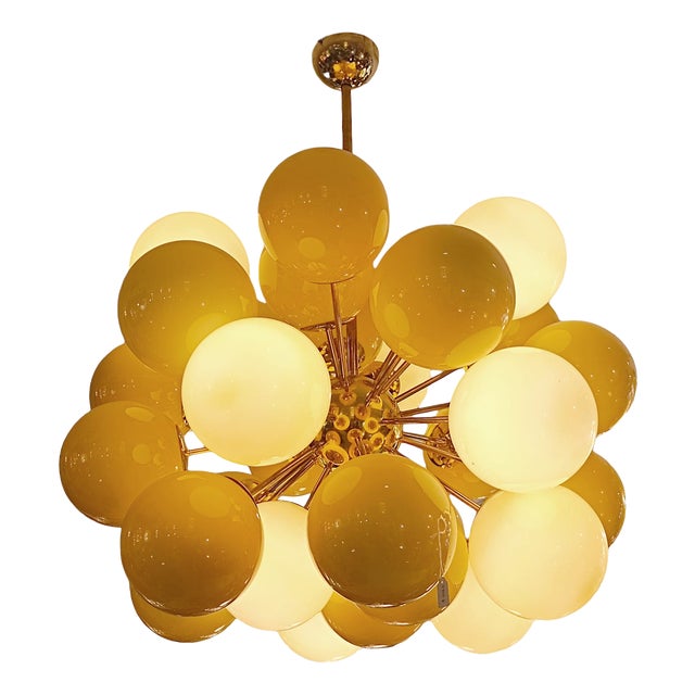 Sputnik Lamp in Yellow, 1970s For Sale