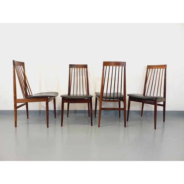 Vintage Scandinavian Style Chairs in Rosewood by Ernst Martin Dettinger for Lucas Schnaidt, 1960s, Set of 4 For Sale - Image 4 of 18
