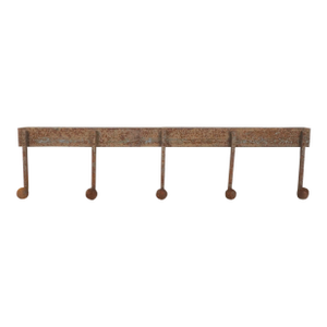 Antique Wrought Iron Industrial Wall Rail Rack