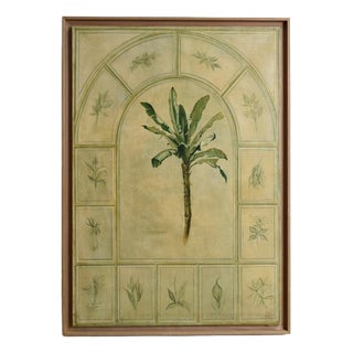 Palm Tree, 1970s, Oil on Panel For Sale
