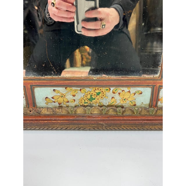 Antique Persian Polychrome Wooden Wall Wedding Mirror For Sale - Image 11 of 11