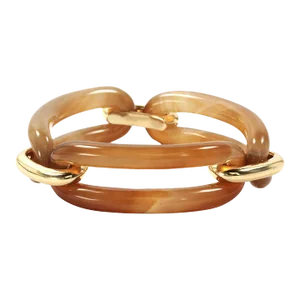 18kt Yellow Gold and Agate Link Bracelet