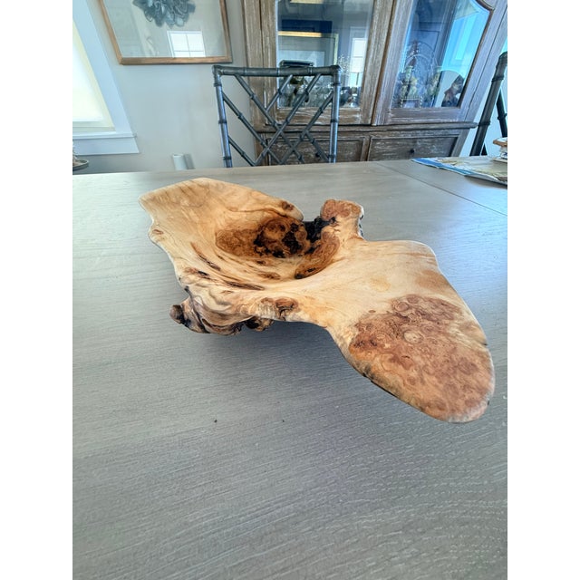 Stunning Natural Aspen Wood Bowl For Sale - Image 11 of 12
