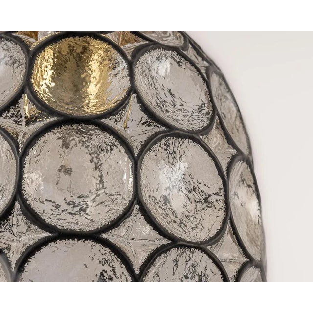 Small Iron & Clear Glass Pendant Lights from Limburg, Germany, 1960s For Sale - Image 11 of 14