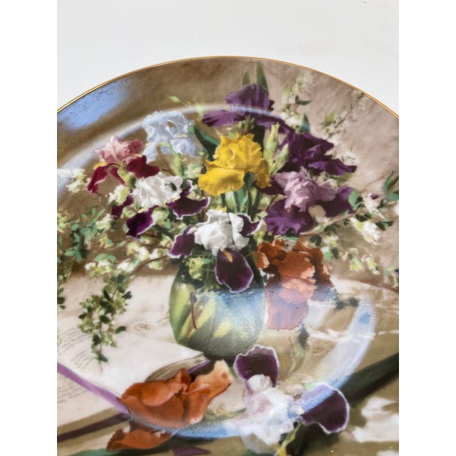 1980s 1989 French Country Style Veonne Morley Decorative Cabinet or Wall Plate For Sale - Image 5 of 5