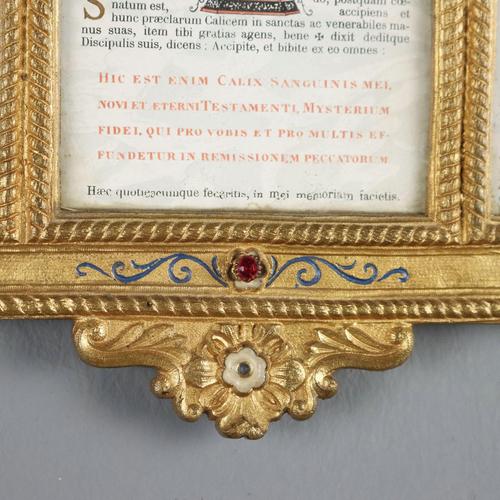 Metal Gilded Bronze Altar Card For Sale - Image 7 of 11