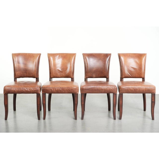 Dining Chairs in Cowhide Leather, Set of 4 For Sale - Image 17 of 17