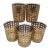 Vintage Culver Cannella 22k Gold Overlay Pattern Lowball Rocks Glasses - Set of 5 For Sale