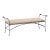 Currey & Company Mabel Bench, Perf Barrett Sandstone For Sale
