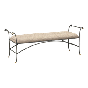 Currey & Company Mabel Bench, Perf Barrett Sandstone