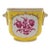 19th Century Neoclassic Cachepot Gilded Handles Sevres Style Porcelain Flowerpot Yellow Puce Planter, Signed For Sale