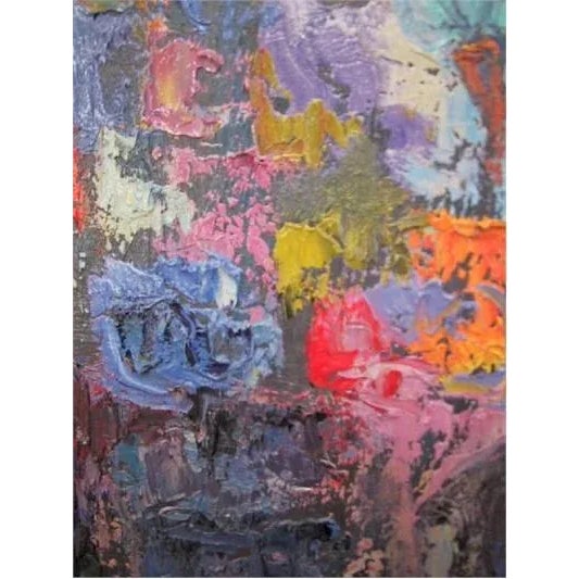 Multicolor Flowers V Miriam Bromberg Date: 1970s Oil on Canvas Size: 18 in. x 14 in. (45.72 cm x 35.56 cm)