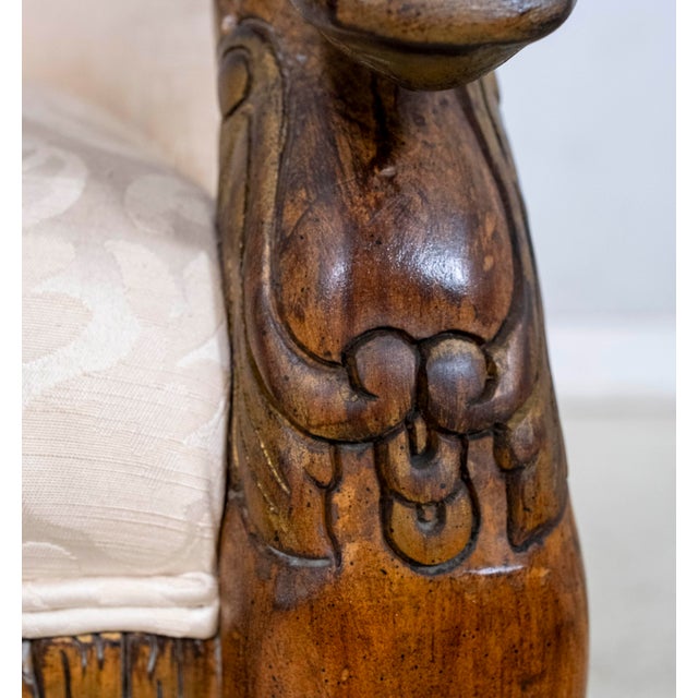 Pair of Mahogany Leopard Head Regency Barrel Back Chairs For Sale - Image 15 of 18