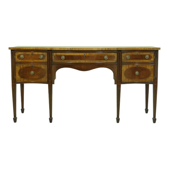 Scott Thomas Hand Crafted Inlaid Mahogany Federal Sideboard For Sale