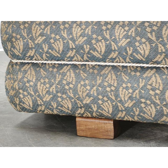 Art Deco Czech Upholstered Walnut Ottoman, 1930s For Sale - Image 9 of 14