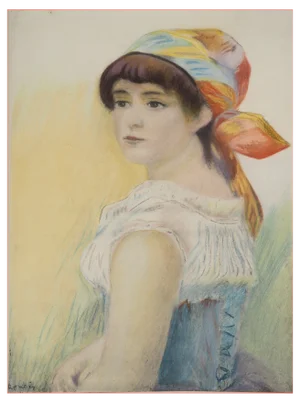 Pierre-Auguste Renoir, The Young Woman with the Colorful Scarf, Lithograph