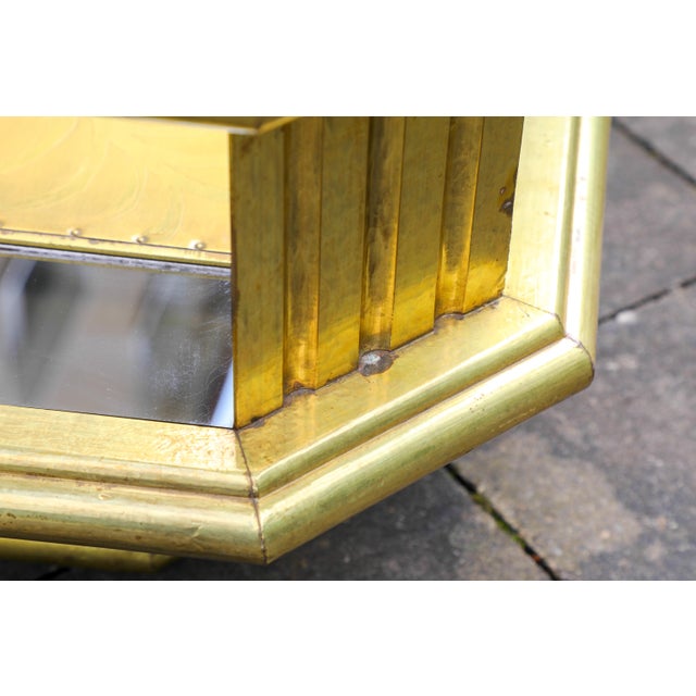 Vintage Octagonal Brass Coffee Table by Rodolfo Dubarry, 1970s For Sale - Image 10 of 17