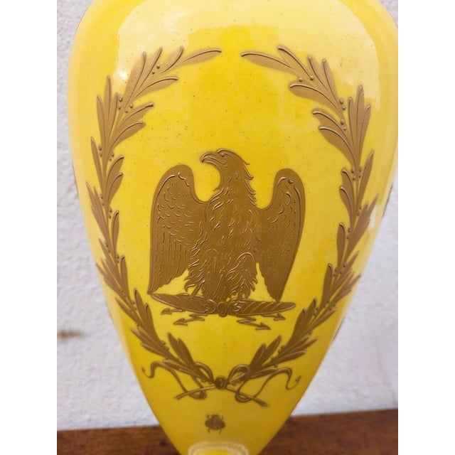 Large Yellow Porcelain Vase For Sale - Image 10 of 18