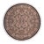 Shabby Chic 1990's Floral Pak-Persian Black/Gray Wool Round Rug- 7'11'' X 8'0'' For Sale