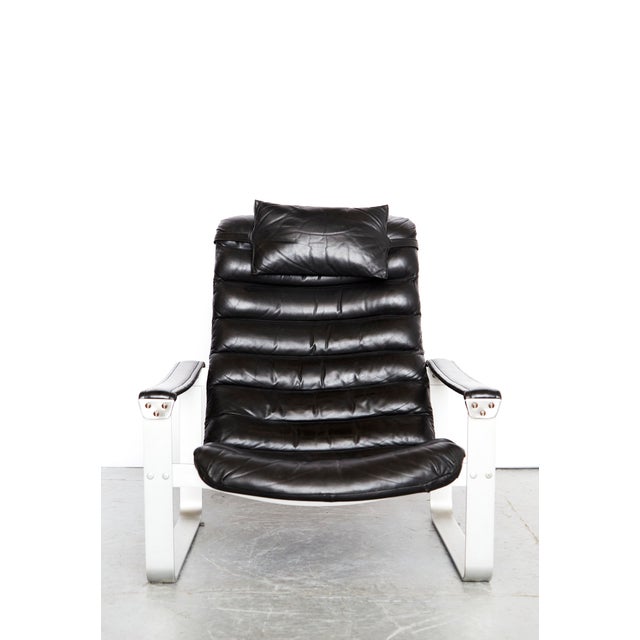 Set of Mid-Century Pulkka Lounge Chair and Ottoman by Ilmari Lappalainen for Asko, 1968 For Sale - Image 12 of 18