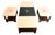 Atomic Mid-Century Modern Starburst Coffee Table & End Tables – 3 Piece Set For Sale