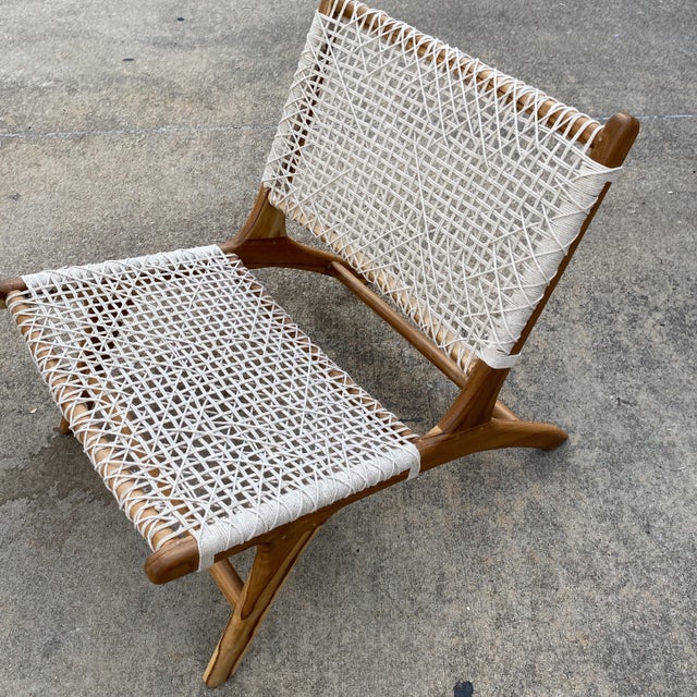 Macrame Umbrella & Chairs - Set of 3 For Sale - Image 11 of 13