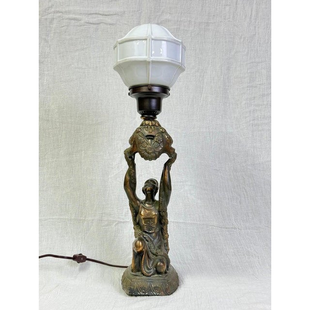 Art Deco Art Deco Joan of Arc Table Lamp by La Belle For Sale - Image 3 of 12
