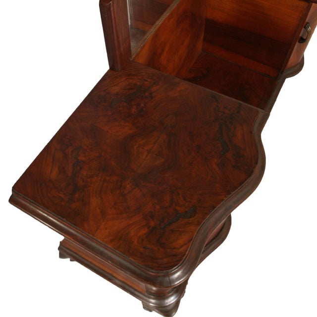 Italian Chippendale Style Walnut & Burl Walnut Veneer Dressing Table, 1940s For Sale - Image 4 of 12