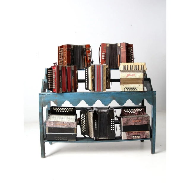 Black Vintage Accordion Collection - Set of 8 For Sale - Image 8 of 12