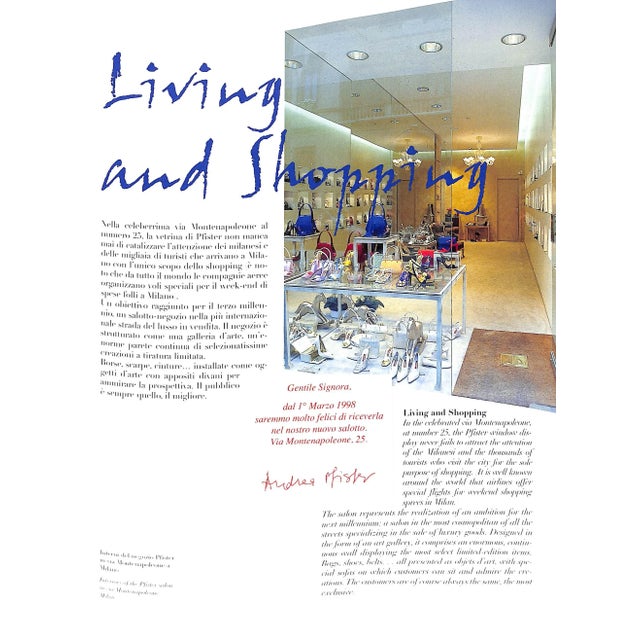 MAZZA, Samuele Signed by the designer Leonardo Arte 1998 13 1/2" x 10" Andrea Pfister (1942-2018) was born in Pesaro,...