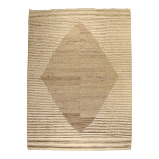 Zabihi Collection Contemporary Tulu Mohair Style Turkish Rug - 10'3" x 14'5" For Sale