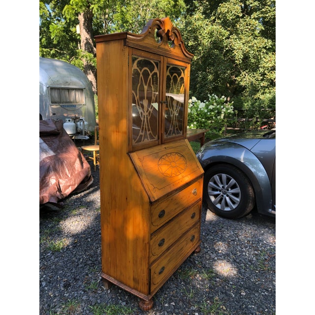 Vintage Secretary With 3 Drawers and Shelves on Top For Sale - Image 11 of 12