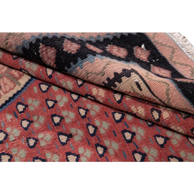 Mid-20th Century Vintage Kilim Rug 4' 5" X 10' 11''. For Sale - Image 9 of 13