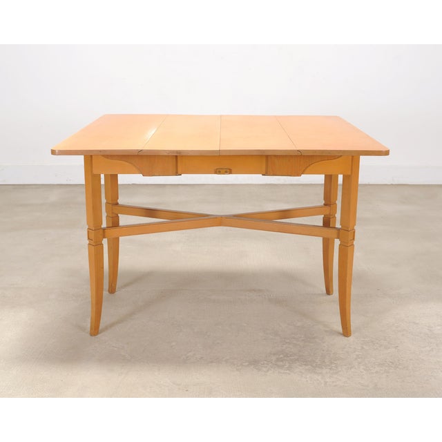 Tommi Parzinger for Charak Mahogany Danbury Extend Dining Table For Sale - Image 14 of 18