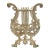 Vintage Iron Lyre Style Book or Magazine Holder For Sale