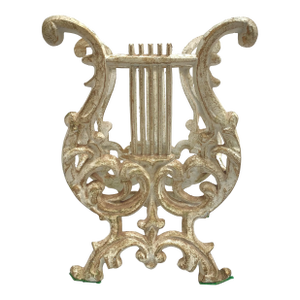Vintage Iron Lyre Style Book or Magazine Holder