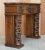Antique Hand Carved Solid Elm Fireplace Column, 1880s For Sale - Image 15 of 18