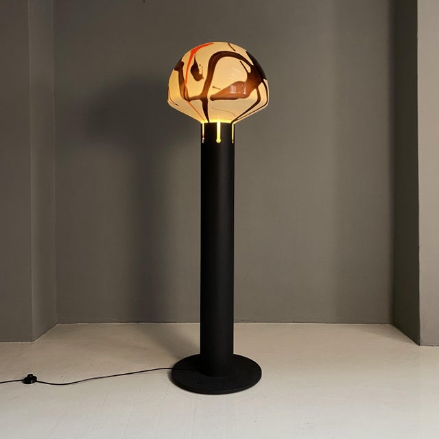 Mid-Century Modern Italian Floor Lamp with Decorated Murano Glass, 1970s For Sale - Image 13 of 16