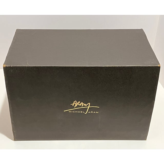 Silver Michael Aram Molten Frost Double Cooler Wine/Champagne Chiller With Original Box For Sale - Image 8 of 9