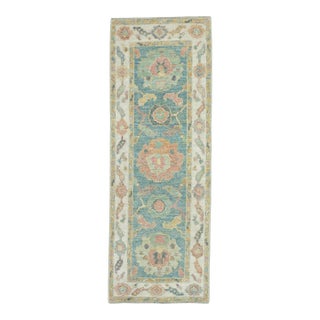Turkish Oushak Runner Rug 2'1" x 5'11" #17277 For Sale